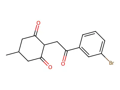2-(2-(3-Bromophenyl)-2-oxoethyl)-5-methylcyclohexane-1,3-dione structure