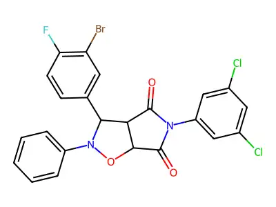 C23H14BrCl2FN2O3 structure