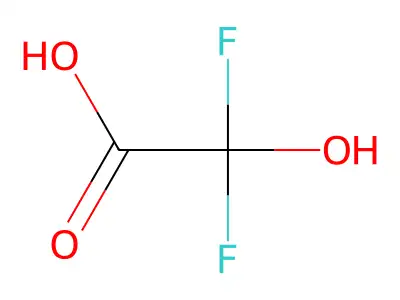 2,2-Difluoro-2-hydroxyacetic acid structure