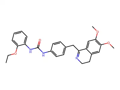 1-(4-((6,7-DIMETHOXY(3,4-DIHYDROISOQUINOLYL))METHYL)PHENYL)-3-(2-ETHOXYPHENYL)UREA structure