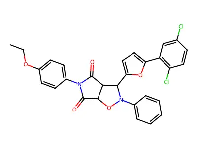 3-[5-(2,5-dichlorophenyl)furan-2-yl]-5-(4-ethoxyphenyl)-2-phenyldihydro-2H-pyrrolo[3,4-d][1,2]oxazole-4,6(3H,5H)-dione structure