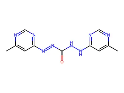 1,5-Bis(6-methyl-4-pyrimidyl)carbazone structure
