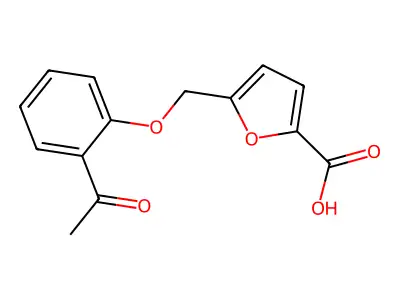 5-[(2-Acetylphenoxy)methyl]-2-furoic acid structure
