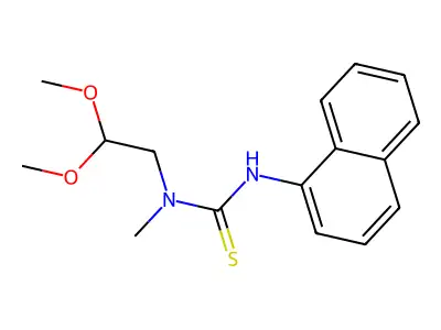 N-(2,2-Dimethoxyethyl)-N-methyl-N'-naphthalen-1-ylcarbamimidothioic acid structure