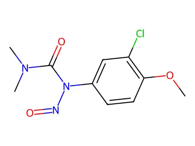 Urea, 3-(3-chloro-4-methoxyphenyl)-1,1-dimethyl-3-nitroso- structure