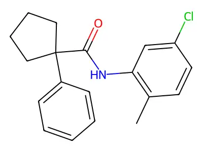 N-(5-chloro-2-methylphenyl)-1-phenylcyclopentane-1-carboxamide structure