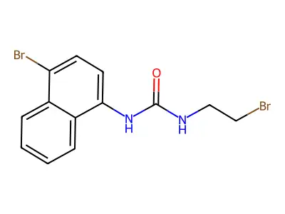 Urea, 1-(2-bromoethyl)-3-(4-bromo-1-naphthyl)- structure