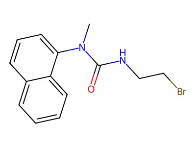 Urea, 1-(2-bromoethyl)-3-methyl-3-(1-naphthyl)- structure