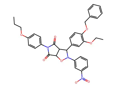 3-[4-(benzyloxy)-3-ethoxyphenyl]-2-(3-nitrophenyl)-5-(4-propoxyphenyl)dihydro-2H-pyrrolo[3,4-d][1,2]oxazole-4,6(3H,5H)-dione structure