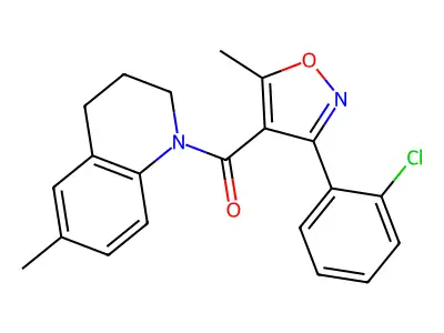 3-(2-CHLOROPHENYL)-5-METHYLISOXAZOL-4-YL 6-METHYL(1,2,3,4-TETRAHYDROQUINOLYL) KETONE structure