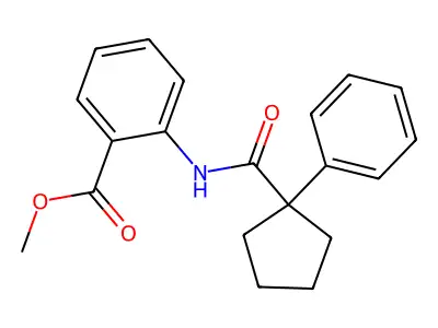 Methyl 2-[(1-phenylcyclopentanecarbonyl)amino]benzoate structure