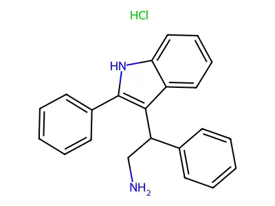 2-phenyl-2-(2-phenyl-1H-indol-3-yl)ethanamine structure