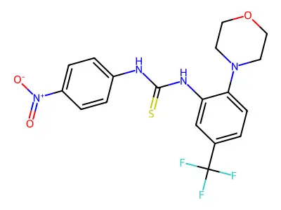 1-(2-Morpholin-4-YL-5-(trifluoromethyl)phenyl)-3-(4-nitrophenyl)thiourea structure