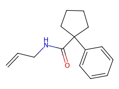 1-phenyl-N-prop-2-enylcyclopentane-1-carboxamide structure