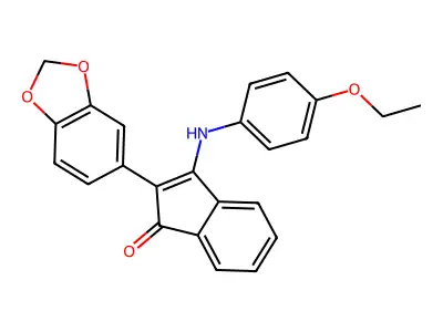 2-(1,3-Benzodioxol-5-yl)-3-(4-ethoxyanilino)inden-1-one structure