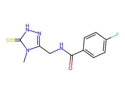 4-Fluoro-N-((5-mercapto-4-methyl-4H-1,2,4-triazol-3-yl)methyl)benzamide structure