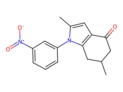 2,6-dimethyl-1-(3-nitrophenyl)-6,7-dihydro-5H-indol-4-one structure