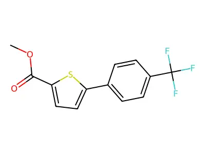 Methyl 5-[4-(trifluoromethyl)phenyl]-2-thiophenecarboxylate structure
