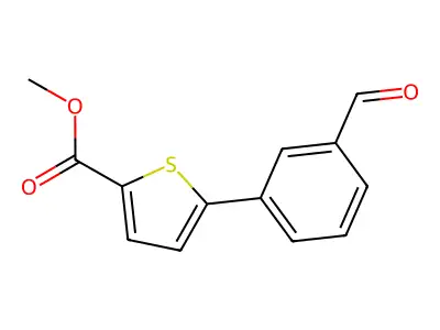 Methyl 5-(3-formylphenyl)-2-thiophenecarboxylate structure
