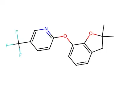 2,2-Dimethyl-7-(5-(trifluoromethyl)(2-pyridyloxy))oxaindane structure