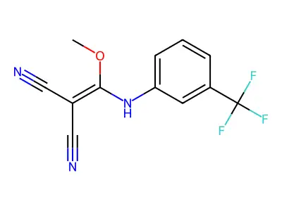 2-[Methoxy-[3-(trifluoromethyl)anilino]methylidene]propanedinitrile structure