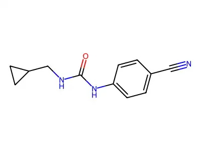 1-(4-Cyanophenyl)-3-(cyclopropylmethyl)urea structure