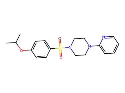 1-((4-(Isopropoxy)phenyl)sulfonyl)-4-(2-pyridyl)piperazine structure