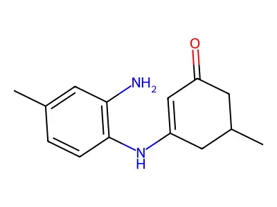3-((2-Amino-4-methylphenyl)amino)-5-methylcyclohex-2-EN-1-one structure