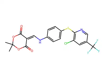 5-(((4-(3-CHLORO-5-(TRIFLUOROMETHYL)(2-PYRIDYLTHIO))PHENYL)AMINO)METHYLENE)-2,2-DIMETHYL-1,3-DIOXANE-4,6-DIONE structure
