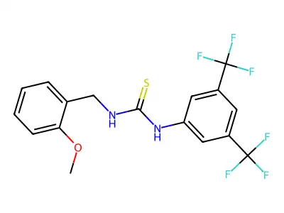 1-(3,5-Bis(trifluoromethyl)phenyl)-3-((2-methoxyphenyl)methyl)thiourea structure