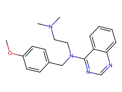 Quinazoline, 4-((2-(dimethylamino)ethyl)(p-methoxybenzyl)amino)- structure