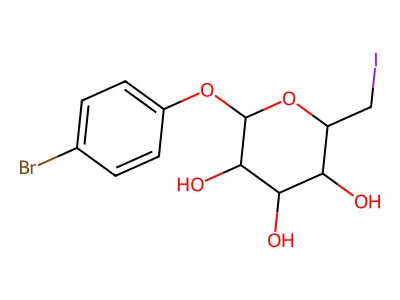 C12H14BrIO5 structure