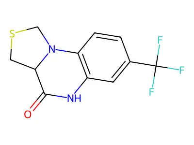 7-(trifluoromethyl)-3,3a-dihydro[1,3]thiazolo[3,4-a]quinoxalin-4(5H)-one structure