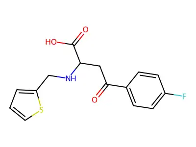 4-(4-Fluorophenyl)-4-oxo-2-[(2-thienylmethyl)amino]butanoic acid structure