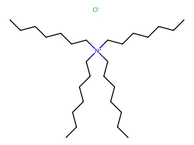 1-Heptanaminium, N,N,N-triheptyl-, chloride (1:1) structure
