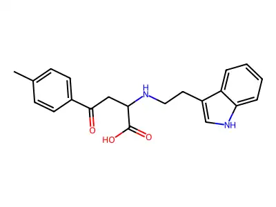 2-{[2-(1H-indol-3-yl)ethyl]amino}-4-(4-methylphenyl)-4-oxobutanoic acid structure