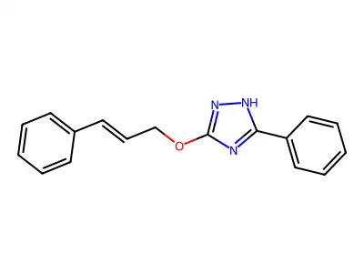 3-cinnamyloxy-5-phenyl-1H-1,2,4-triazole structure