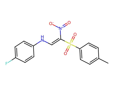 2-((4-Fluorophenyl)amino)-1-((4-methylphenyl)sulfonyl)-1-nitroethene structure