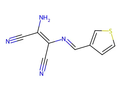 2-Amino-3-{[(thiophen-3-yl)methylidene]amino}but-2-enedinitrile structure