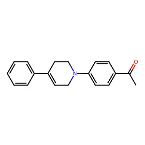 Acetophenone, 4'-(4-phenyl-1,2,5,6-tetrahydro-1-pyridyl)- structure
