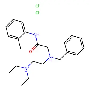 o-Acetotoluidide, 2-(benzyl(2-(diethylamino)ethyl)amino)-, dihydrochloride structure