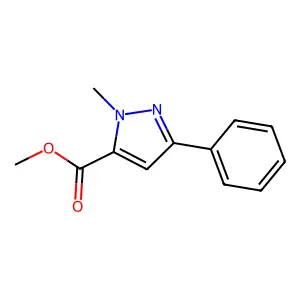 methyl 1-methyl-3-phenyl-1H-pyrazole-5-carboxylate structure