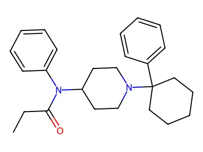 Propionanilide, N-(1-(1-phenylcyclohexyl)-4-piperidyl)- structure