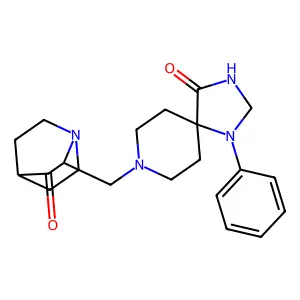 1,3,8-Triazaspiro(4.5)decan-4-one, 1-phenyl-8-((3-oxo-2-quinuclidinyl)methyl)- structure