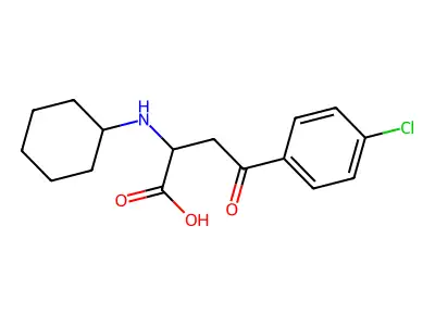 4-(4-Chlorophenyl)-2-(cyclohexylamino)-4-oxobutanoic acid structure