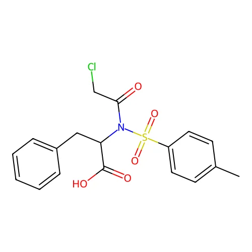 N-(Chloroacetyl)-N-(4-methylbenzene-1-sulfonyl)phenylalanine structure