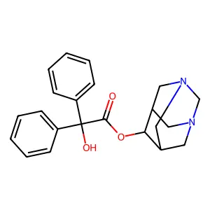 Benzilic acid, 1,3-diazaadamant-6-yl ester structure