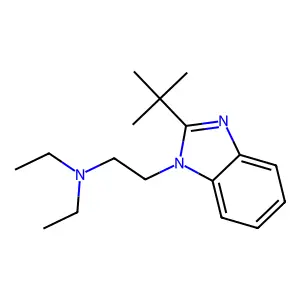 Benzimidazole, 2-tert-butyl-1-(2-(diethylamino)ethyl)- structure