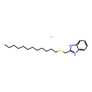 Benzimidazole, 2-(dodecylthiomethyl)-, hydrochloride structure
