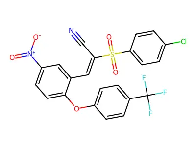 C22H12ClF3N2O5S structure